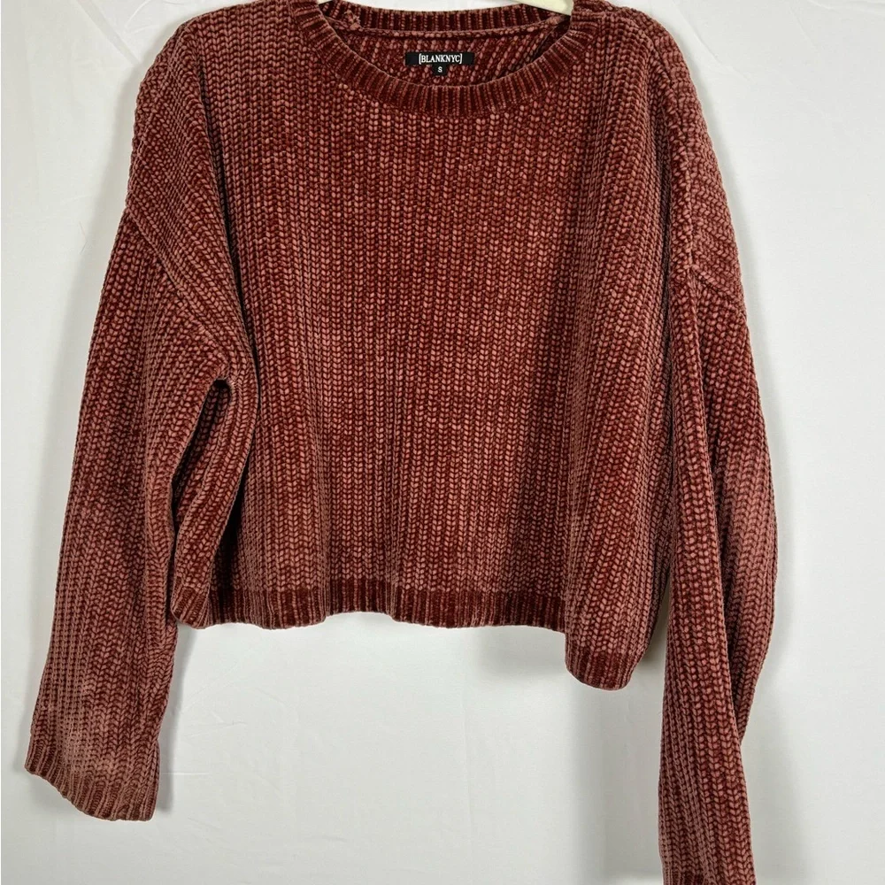 Blank NYC Revolve Sweater Chenille Knit Pink- S - Picture 5 of 9